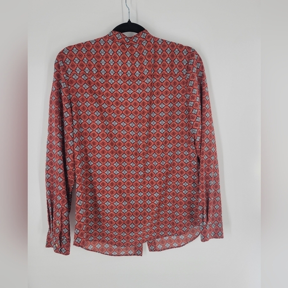 Anne Klein button down blouse Size M polka dot‎ red black (lot of 2) - Picture 4 of 4